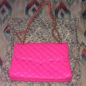 Neon Pink Shoulder Hangbag